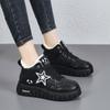 34-42 Winter Women's Large Fashion Thick Bottom High Top with Velvet Warmth High Top Cotton Shoes Snow Boots