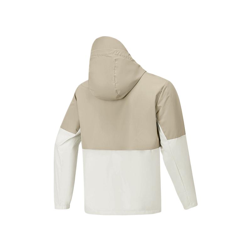 Skechers Outdoor Series Logo Print Comfortable Fashion Casual Versatile Jacket Men Jacket Eggshell P225M044-00V7