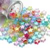100pcs/Lot AB Plated Pentagram Star Acrylic Beads For Jewelry Making Five Pointed Star Beads DIY Bracelet Necklace Loose Beads