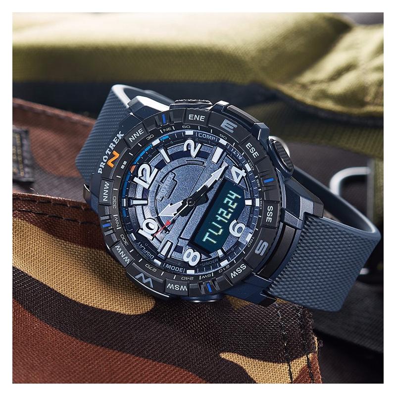 Casio PRO TREK Series-PRT Series Quad Sensor Multi-Function Outdoor Mountaineering Classic Pointer Dual Display Dial Waterproof Quartz PRT-B50-2PR