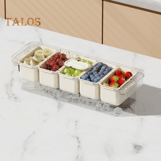 Snackle Box Container Bento Box Dishwasher Safe Divided Snack Tray with Lid And Handle Freshness Preservation Organizer for Fruits Snacks