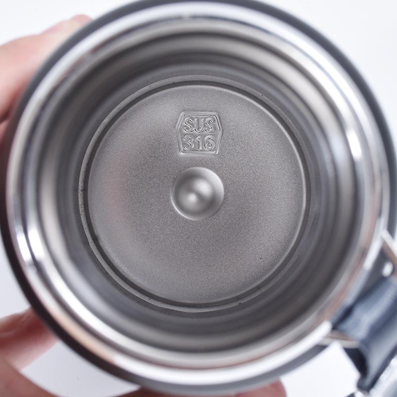 Stainless Steel Mug 304 Sling Outdoor Water Cup Solid Color Simple Business Lettering Gift Cup
