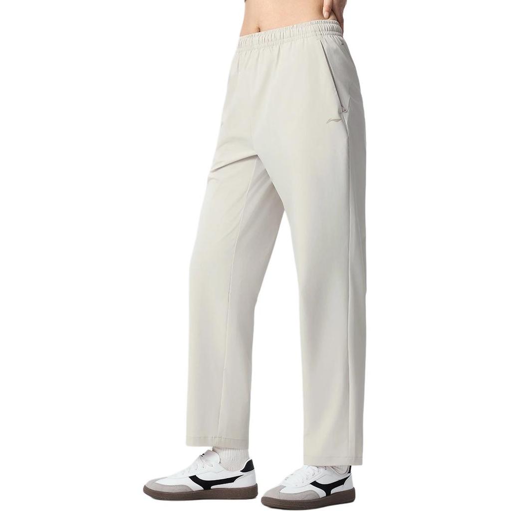 Li Ning Fitness Series Letter Print Brand Logo Sports Casual Pants Women Pants AYKW868-1