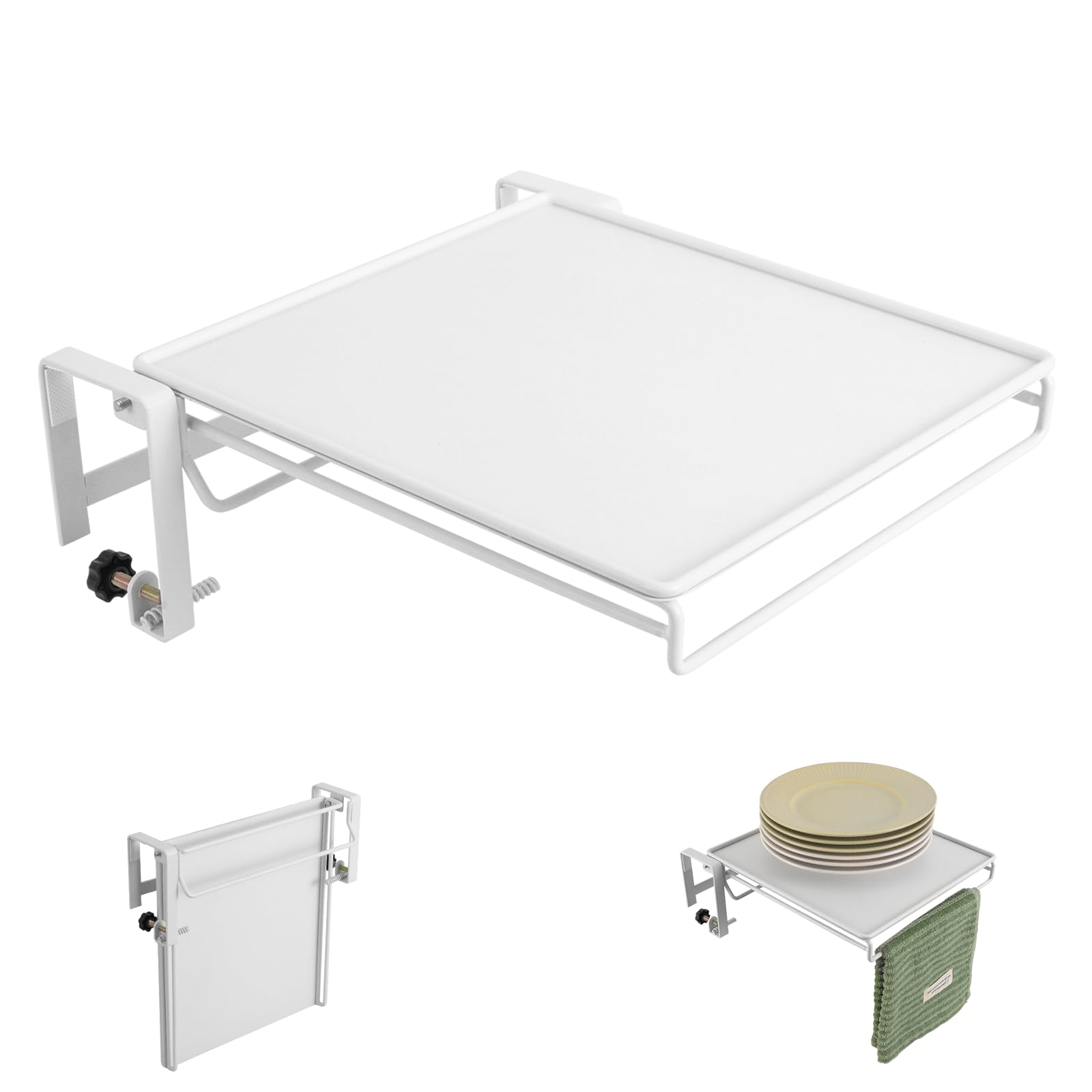 

Foldable Kitchen Tool Kitchen and Auxiliary x 25 x Convenient Kitchen Storage Rack, Workbench, Table, 27.5 11cm, (White, 28cm) белый