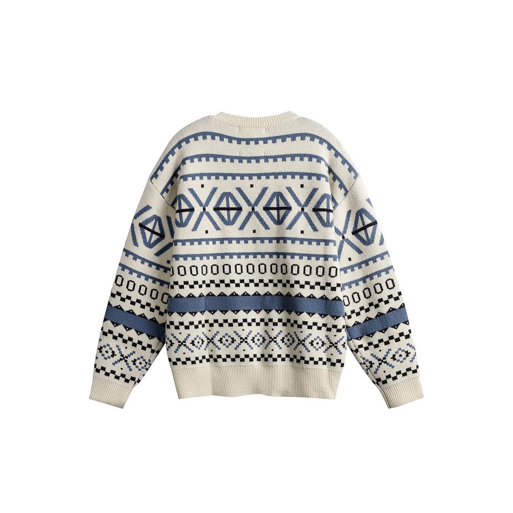 Men's Ethnic Style Jacquard Sweater – Trendy Japanese Knitwear for Autumn/Winter