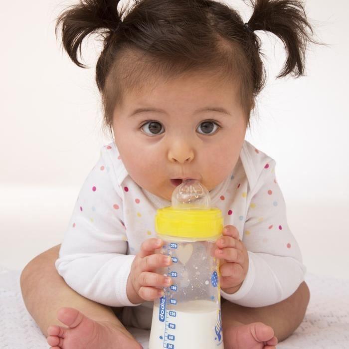 Tétine plate anti-coliques Dodie Sensation+ col large débit 1 pour bébé 0-6 mois