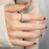 925 Sterling Silver Jewelry Crystal Stars Open Finger Rings for Women Wedding Party Jewelry for Girls Friend Gift