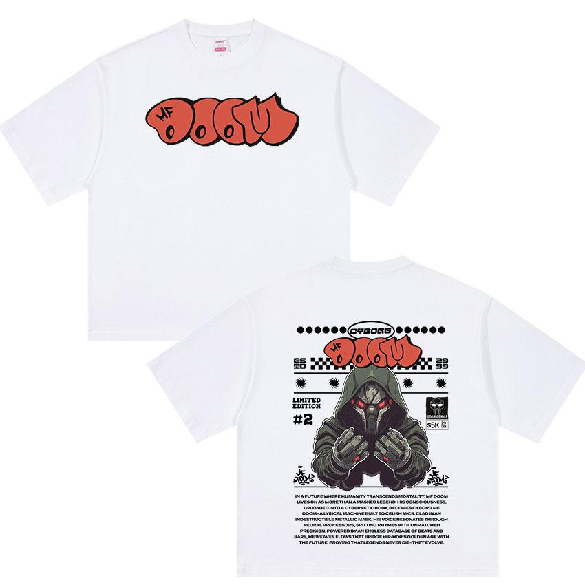Limited MF DOOM Madvillainy Metal 2025 New Album T Shirt Men's Hip Hop Punk 100% Cotton T-shirt Unisex Fans Gift Tees Streetwear