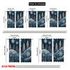 2pcs,2D Plane Printing Pattern Curtains Modern Christmas Snowflakes Polyester Fabric (without Rod) Versatile All Ldeal for