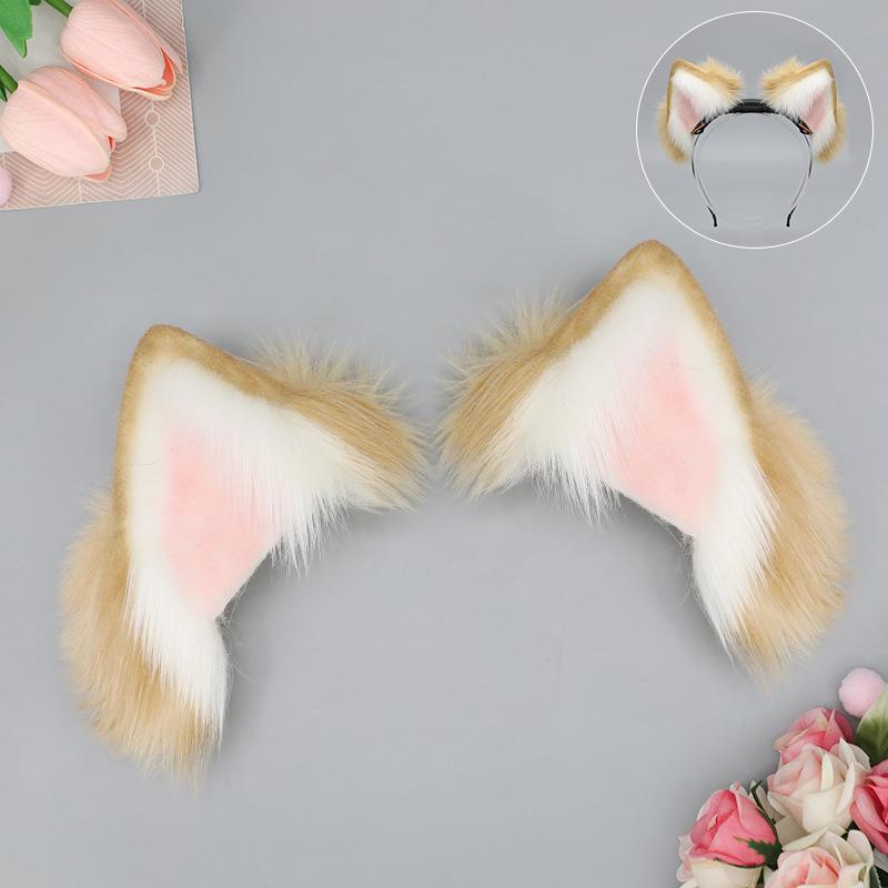 Rechargeable simulated animal ear headgear props Removable headband Movable cat ear hair accessories Electric cat ear headband