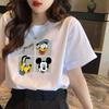 Mouse Printed Roundneck Unique Small Top Loose Summer Unisex and Unisexs Shortsleeved Tshirt