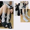 Cute Couple Magnetic Socks Creative 3D Cartoon Cotton Socks Funny Personality Black and White Long Tube Socks for Lovers