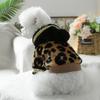 Pet Circle Pet Clothes Dog Cat Clothing Leopard Print Black Gold Flannel Sweatshirt