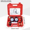 Car Cylinder Leak Down Tester TU-21 Gasoline Engine Compression Tester Dual Gauge Leakage Detector Kit with Red Case