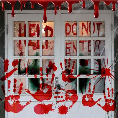 Halloween muurstickers Blood Zombies vensterglas decoratie muurstickers