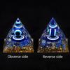1Pc Natural Stone Ornament Decorative Reiki Healing Lapis Lazuli Pyramid Decor Devil's Eye Home Furnishings Positive Energy Meditative Jewelry 60x60mm