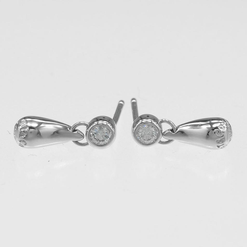 TIFFANY&Co. teardrop Piercing Pt950Platinum/diamond 4.75g Women Used