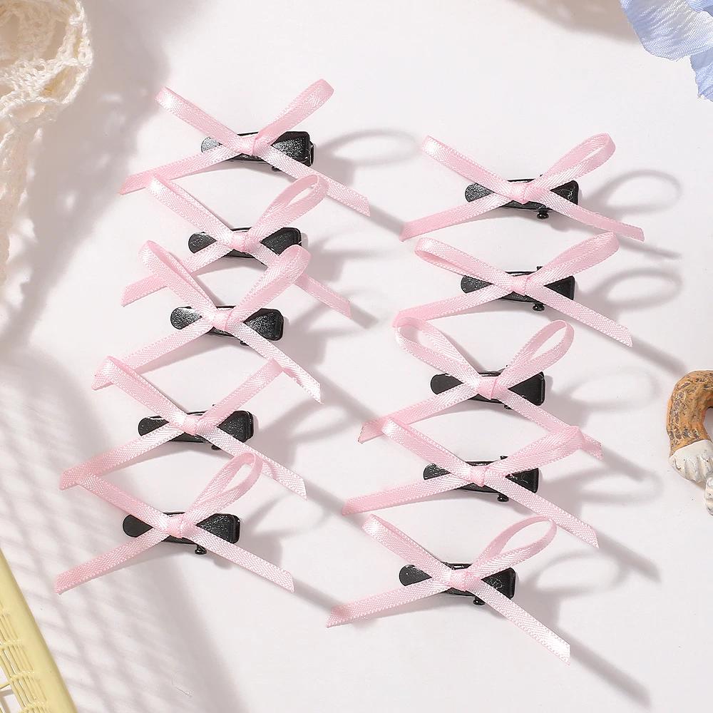 LOVEKIKI 10Pcs Mini Hair Bows Clip Women Girls Y2k Ins Style Dress Up Hair Bangs Clips Party Colorful Ribbon Hairgripes Headwear