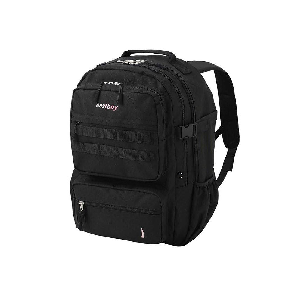 EASTBOY Tape Backpack 33L Water Repellent School Bag Black x Pink 6209184