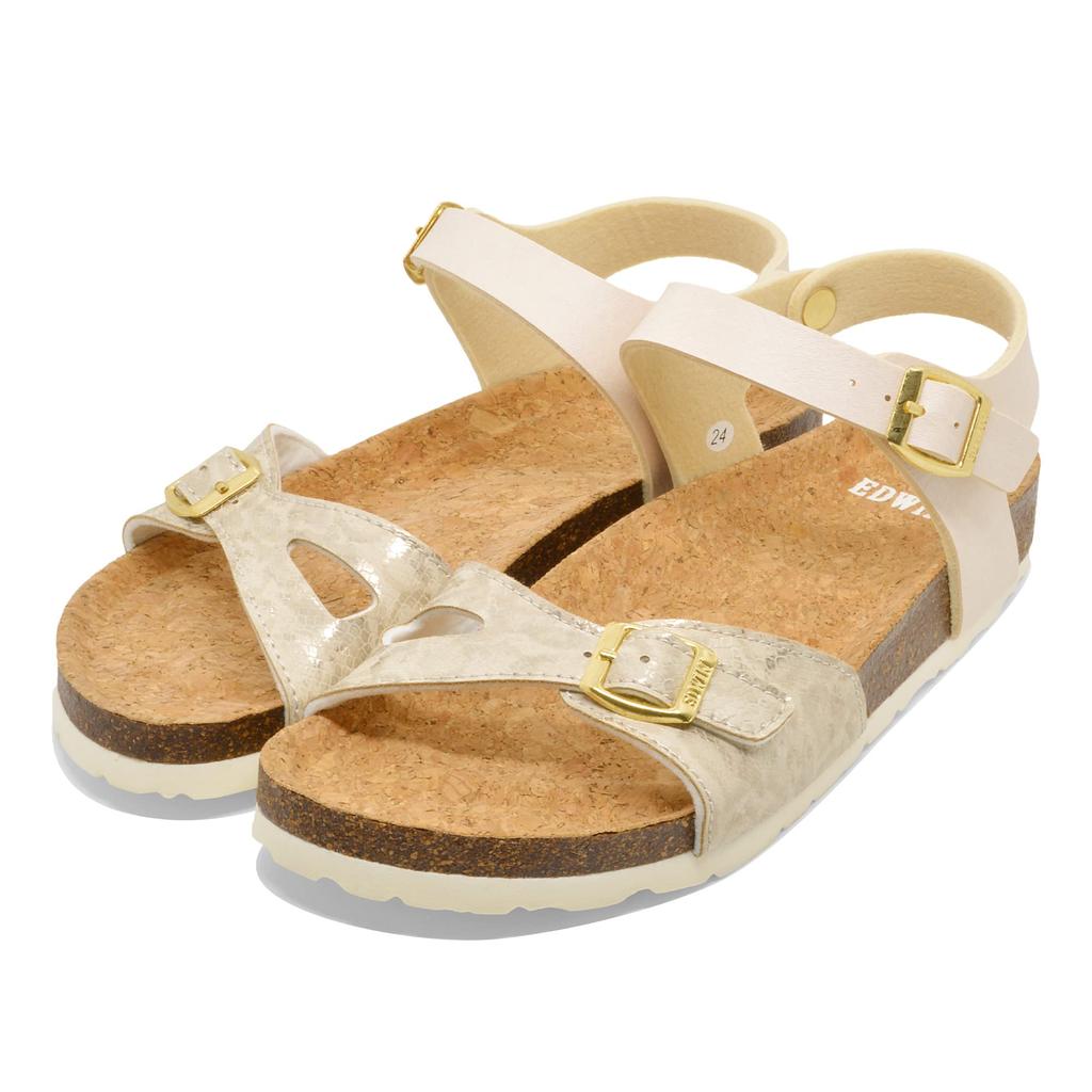 Sandals with Footbed for Ivory Cm [EDWIN] Women, (003) 25.0