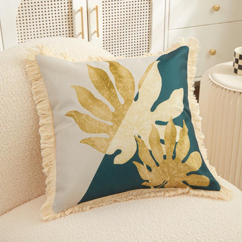 Business Gift Souvenir Linen Digital Printing Tassel Back Pillow Bedside Pillow