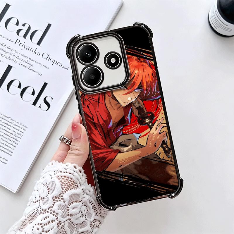 Rurouni Kenshin Anime Soft Phone Case For Xiaomi Redmi Note 14 15 Pro Plus 13 12 11S 11T 5G 10 9S 9 Plating Anti-Fall Fundas