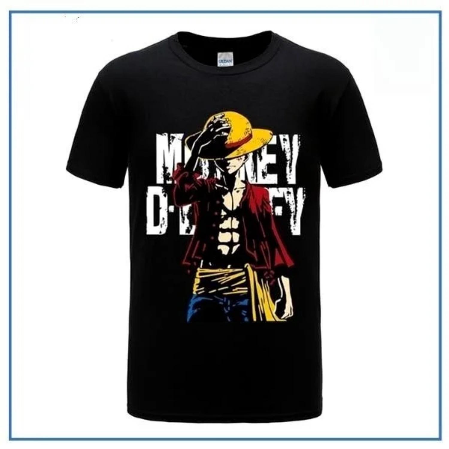 

2026 New One Piece Men and Women s Oversized T-shirt Anime Cartoon Tee Pure Cotton Comfortable Short Sleeves Parent-child Outfit S чёрный