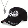 1pc Vintage Denim Baseball Cap, Trucker Hats and 1pc Necklace