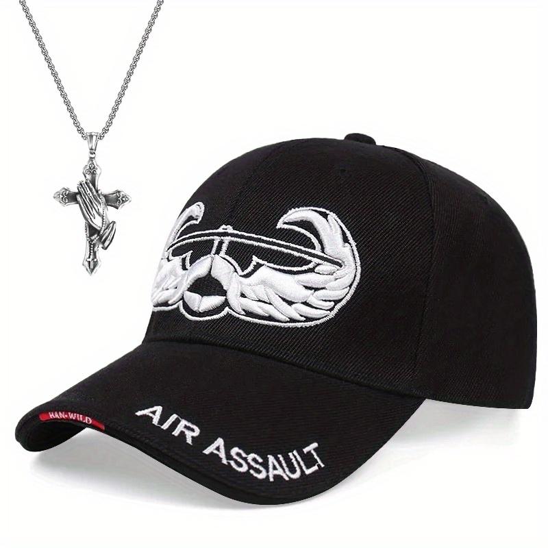 1pc Vintage Denim Baseball Cap, Trucker Hats and 1pc Necklace
