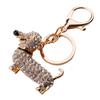 Keychain Pendant, Cartoon Dog Shape Key Holder with Lobster Clasp And Key Ring, Sparkling Rhinestones Inlaid Car Interior Key Chain