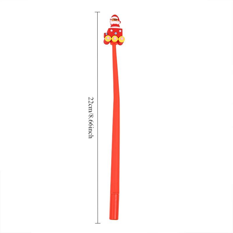 48Pcs Christmas Santa Snowman Tree Shape Rocking Pen,Black 0.5mm Gel Ink Christmas Holiday Cute Pen for Office Party Gift,Portable Plastic pen