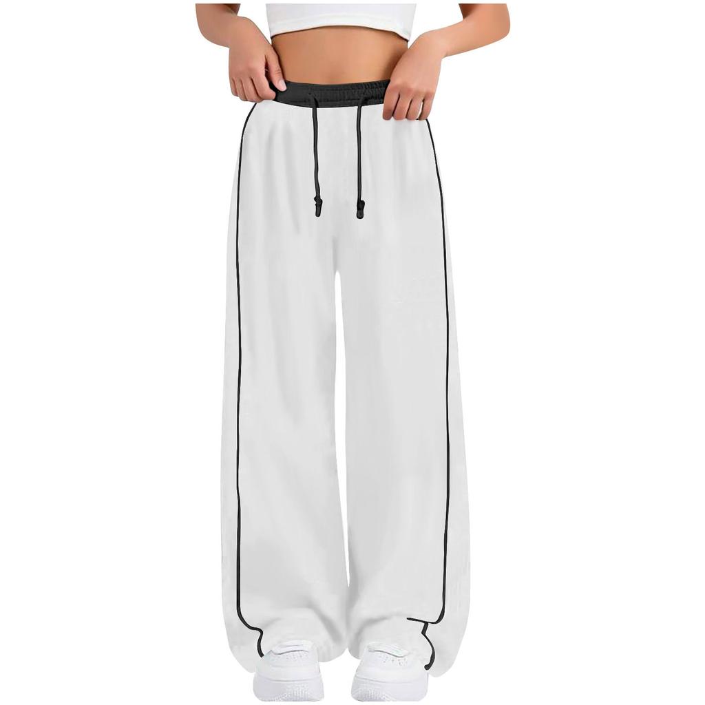 Pantaloni della tuta larghi a gamba dritta colorati per bambini, vestibilità comoda per uso casual e sportivo, per ragazzi e ragazze