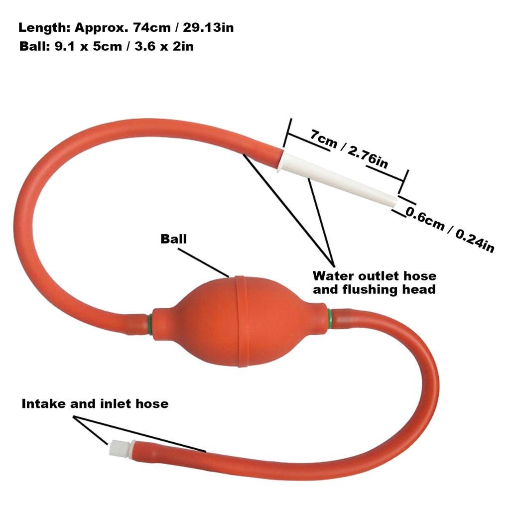 74cm Vaginal Anal Cleaning Silicone Anal Douche Soft Elastic Enema Cleaner Coffee