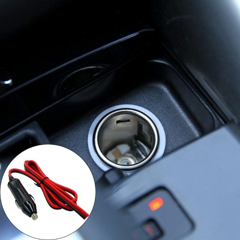 12V 24V Vehicle Auxiliary Outlet Male Head Power Cable with Open End Red and Black Wire for Car Accessories Use
