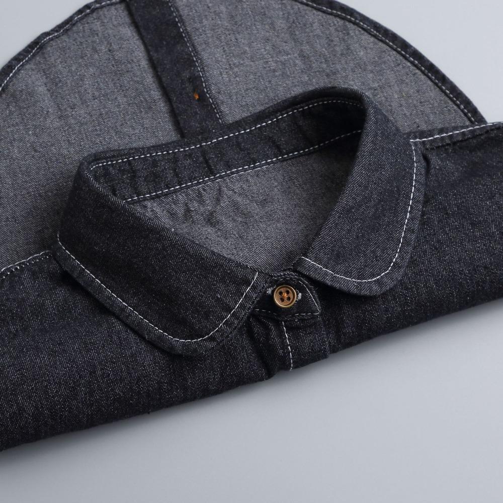 Round Neck Detachable Collar Adjustable Straps Shirt Collar Elegant Denim Fake Collar  Student