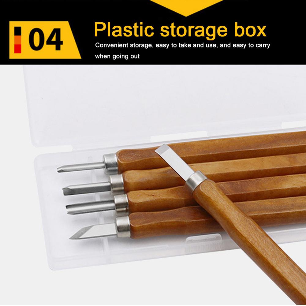 New 5pcs Carving Chisel Set Carving Chisel Manganese Steel Carpenter Wood Carving Gouge Chisels Tool Professional Wood Carving Chisel Hand Tool
