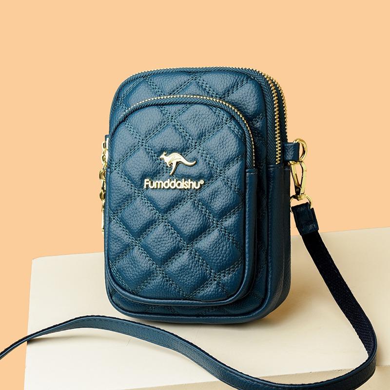Special Fashion New Diamond Mobile Phone Bag Soft Leather Texture Casual Oblique Span Bag Women