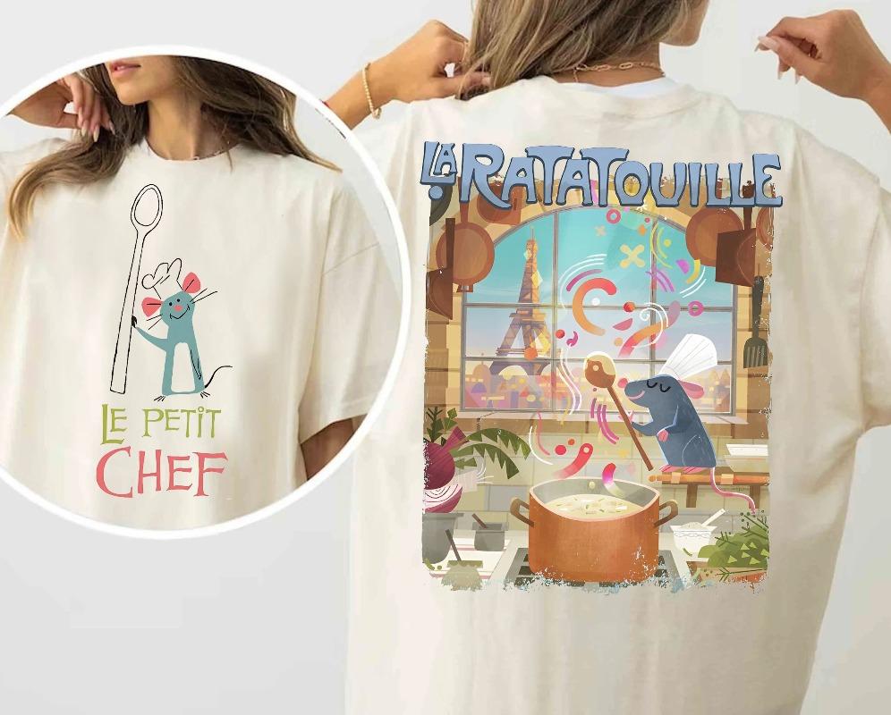 

Retro 2Sided Disney Pixar Ratatouille Shirt Cute Remy Little Chef Cook Tshirt Remy Ratatouille Adventure Tee S