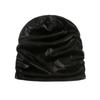 Solid Color Metal Color Hat Elastic Sleeping Night Cap Simple Pullover Cap  Streetwear