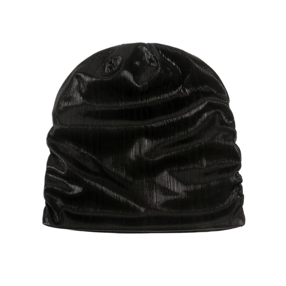 Solid Color Metal Color Hat Elastic Sleeping Night Cap Simple Pullover Cap  Streetwear