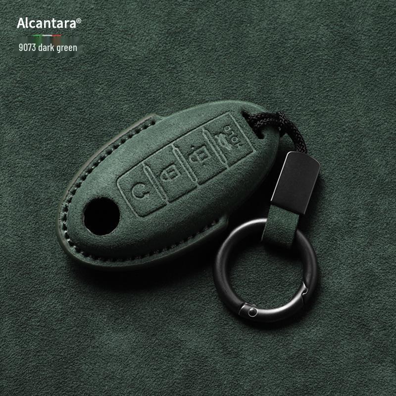 

Чохол для ключа Nissan: Повний обгортковий замшевий чохол для Qashqai, Teana, X-Trail, Tiida, Loulan, Tuoda. 1