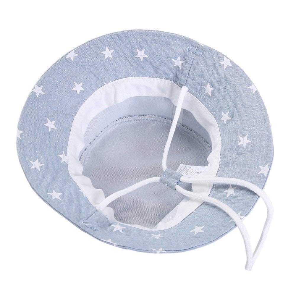 Baby Kids Star Sun UV UV Cut Cotton Safari Tulip Ten Gallon Hat [LeafIn] Hat, Hat, Pattern, Drawstring, Protection, Protection, Hat, Unisex, Kids,