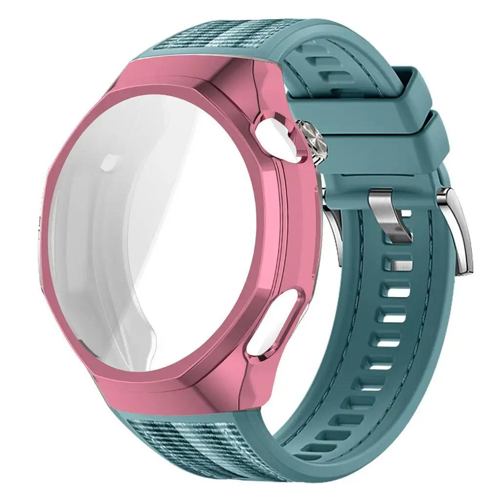 TPU Soft Case+Silicone Sport Woven Bracelet Band With TPU Protector Bumper Shell Cover For Huawei GT6 Pro 46mm