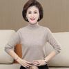Premium Cashmere High Neck Warm Base Layer for Middle-aged and Elderly Women - Versatile Plus Size Top
