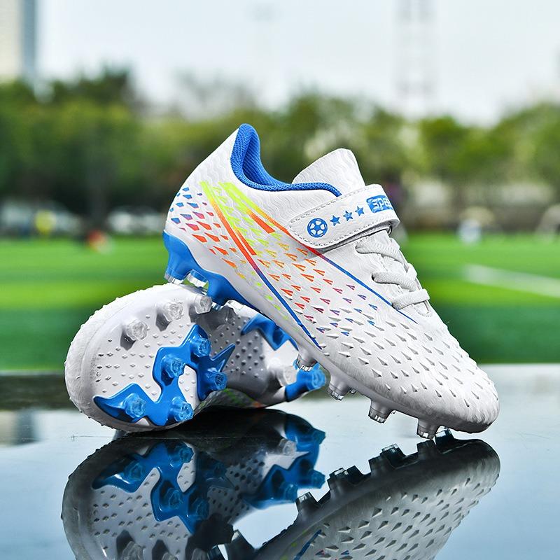 New children's football shoes men's long nails youth non-slip breathable shoes students lace-up Velcro sneakers women