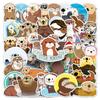 50 Otter Doodle Personality Cartoon Animal Children's Goog Card Creative DIY Mobile Suitcase Stickers