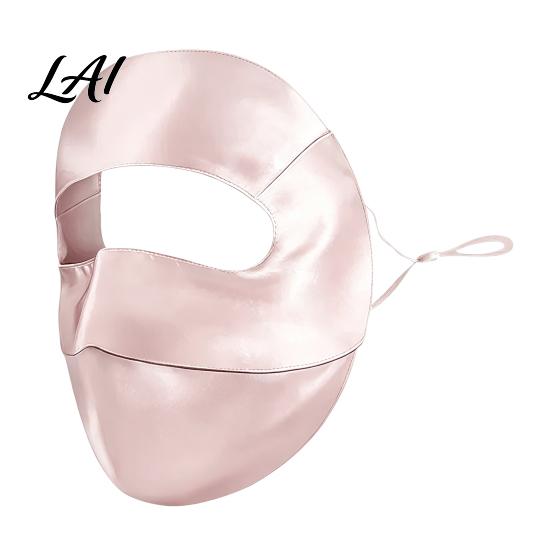 Outdoor Sports Face Guard Silk Full Mask for Women Breathable UV Protection Sun Shield Protective Veil Hiking with Adjustable Straps Running