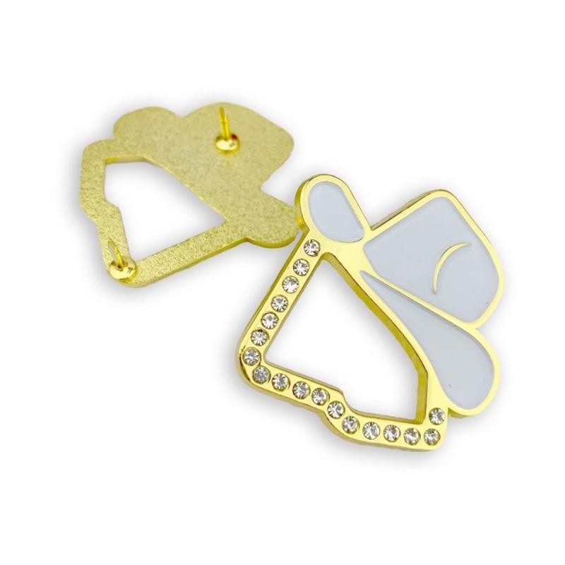 Metal Hat Pin Elegant Enamel Brooch Creative Decoration Pins Personalized Pin for Hats and Jackets Clothing Decorations