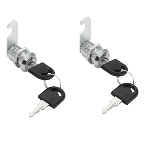 MOCOXYKLXY Cylinder Lock, Cam Lock, for Mailboxes, Lockers, Display Cases, and More, Metal, with Two Keys Per Set (20mm Standalone Type) (Set of 2)