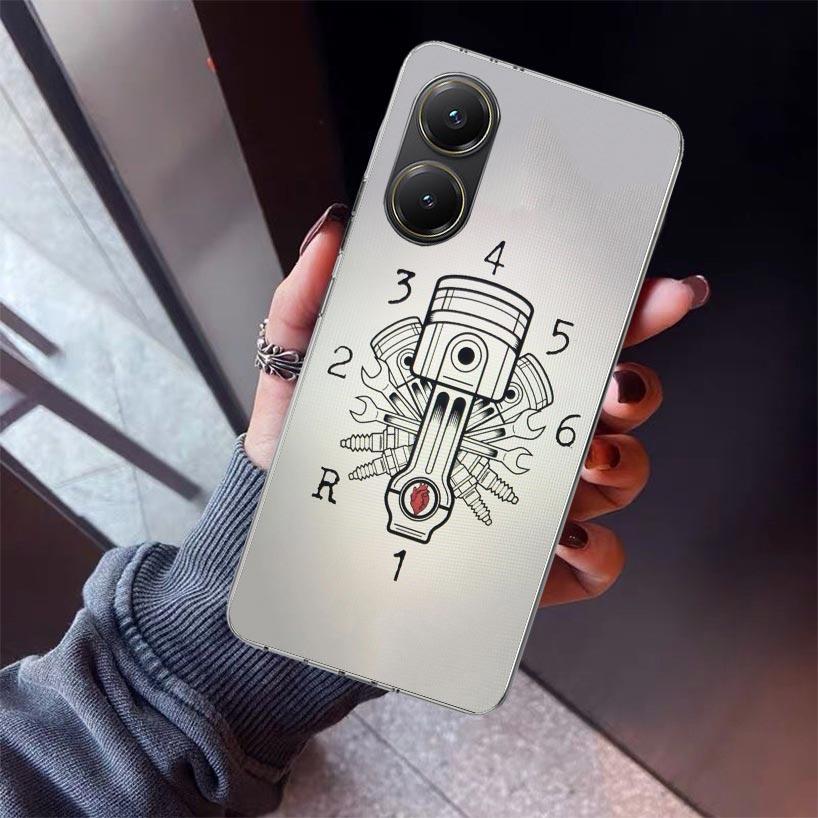 1N23456 Cool Motorcycle Phone Case For Xiaomi Poco X7 X6 X5 Pro F7 Ultra Redmi 15C 15 13 13C 12 12C 10 10A 10C 9 9A 9C 9T Shell